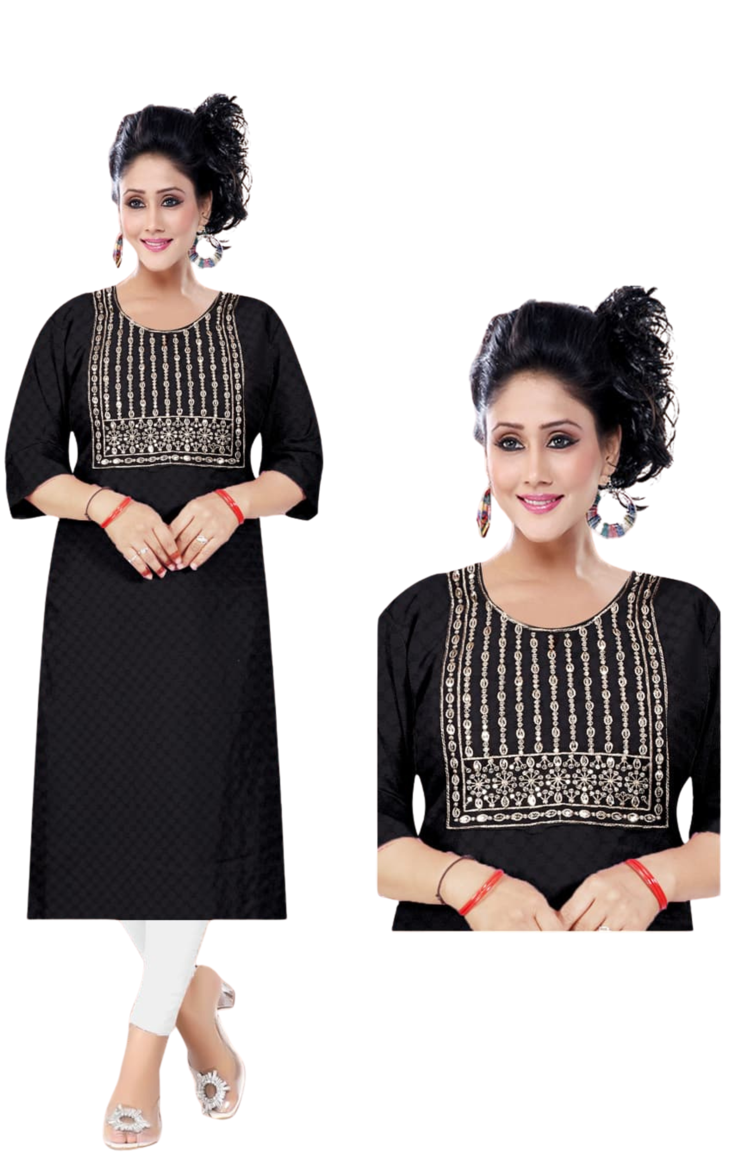 Kaju Special Black Designer Kurti – Elegant Premium Women’s Ethnic Wear ZENZTEES