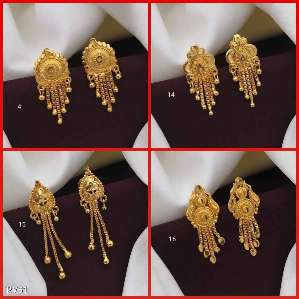 Earrings Jhumkas Combo Pack – 4 Pairs Gold-Plated Charming Jhumka for Women & Girls Set 2
