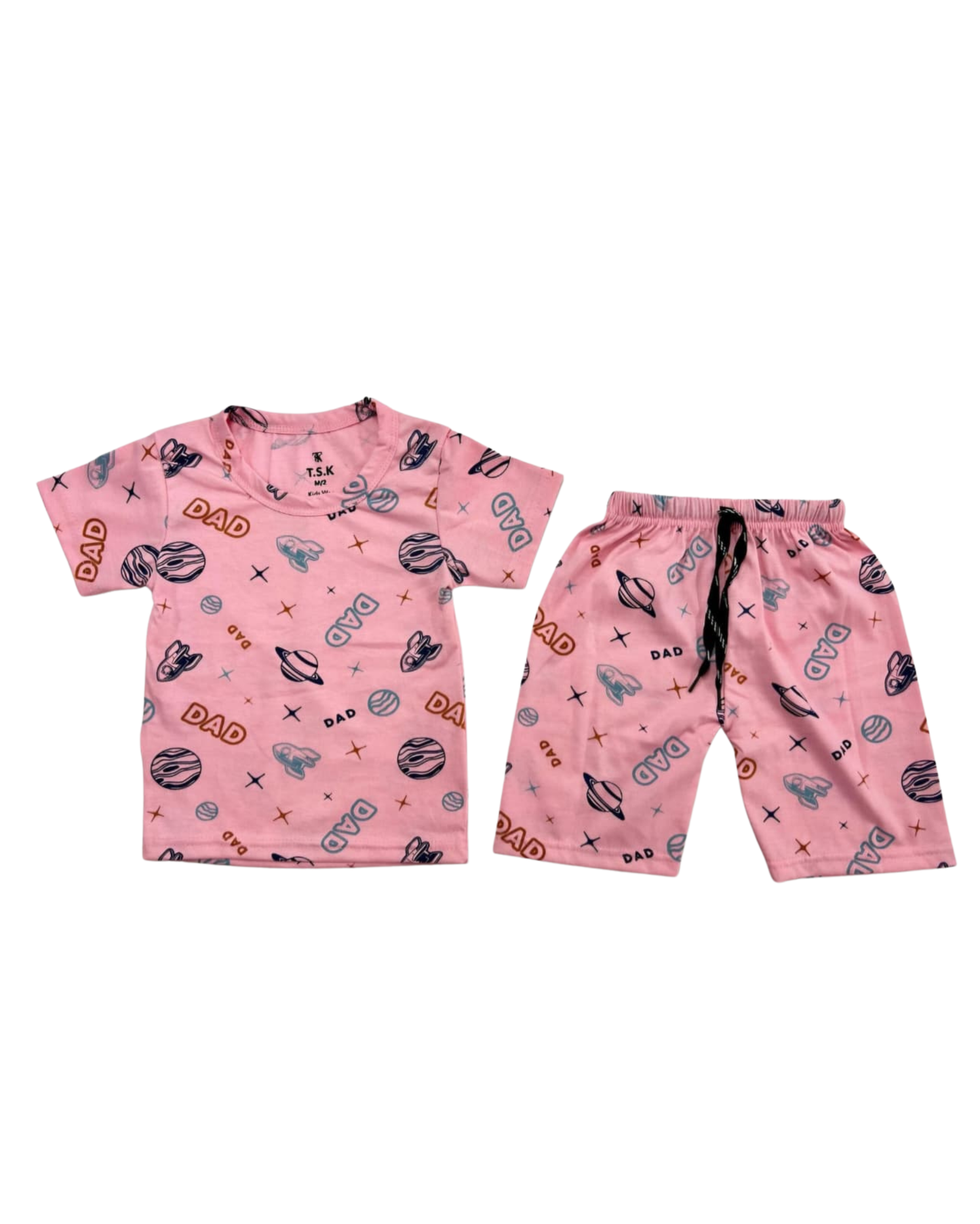 Cute Cartoon Printed Kids Night Suit Set – Soft Cotton Half Sleeve Top & Shorts for Boys & Girls ZENZTEES