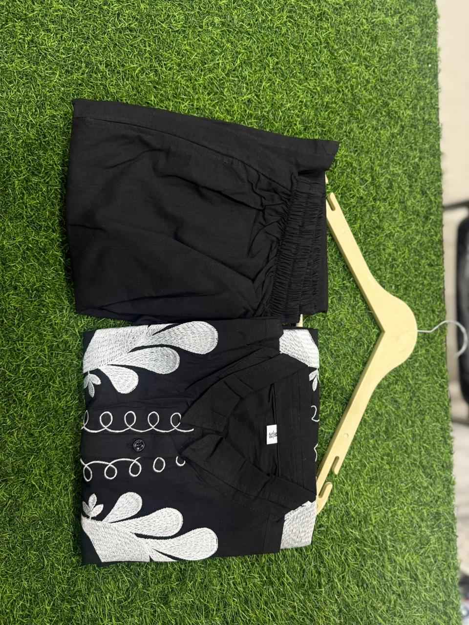 Classic Thread Embroidered Co-ords Set for Women – Stylish Top & Bottom Matching Outfit